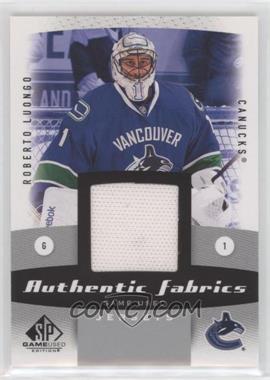 2010-11 SP Game Used Edition - Authentic Fabrics #AF-RL - Roberto Luongo