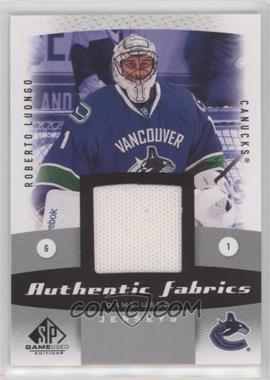 2010-11 SP Game Used Edition - Authentic Fabrics #AF-RL - Roberto Luongo