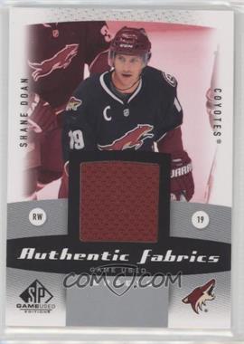 2010-11 SP Game Used Edition - Authentic Fabrics #AF-SD - Shane Doan [Noted]
