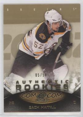 2010-11 SP Game Used Edition - [Base] - Gold #185 - Authentic Rookies - Zach Hamill /50