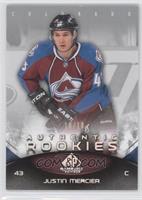 Authentic Rookies - Justin Mercier #/10