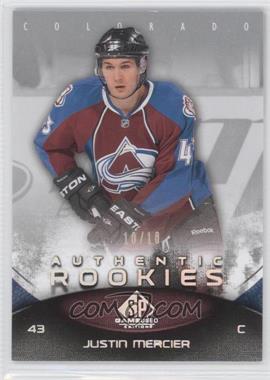 2010-11 SP Game Used Edition - [Base] - Silver Spectrum #178 - Authentic Rookies - Justin Mercier /10