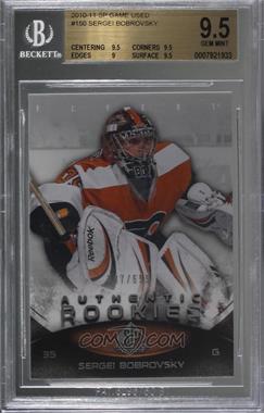 2010-11 SP Game Used Edition - [Base] #150 - Authentic Rookies - Sergei Bobrovsky /699 [BGS 9.5 GEM MINT]