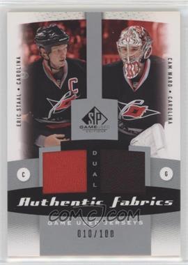 2010-11 SP Game Used Edition - Dual Authentic Fabrics #AF2-SW - Eric Staal, Cam Ward /100