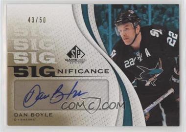 2010-11 SP Game Used Edition - SIGnificance #SIG-DB - Dan Boyle /50