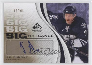 2010-11 SP Game Used Edition - SIGnificance #SIG-JD - J.P. Dumont /50