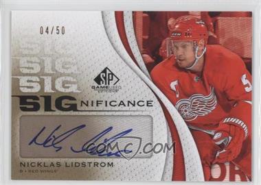 2010-11 SP Game Used Edition - SIGnificance #SIG-NL - Nicklas Lidstrom /50