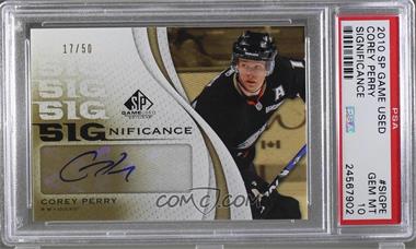 2010-11 SP Game Used Edition - SIGnificance #SIG-PE - Corey Perry /50 [PSA 10 GEM MT]