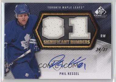 2010-11 SP Game Used Edition - Significant Numbers #SN-PK - Phil Kessel /81