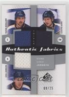 Patrik Berglund, David Backes, Erik Johnson #/25