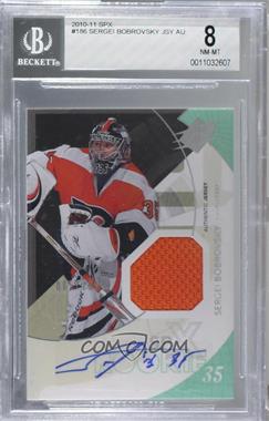 2010-11 SPx - [Base] #186 - Rookie Auto Jersey - Sergei Bobrovsky /799 [BGS 8 NM‑MT]