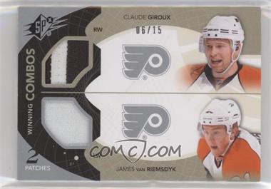 2010-11 SPx - Winning Combos - Patch #WC-GV - Claude Giroux, James van Riemsdyk /15