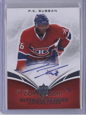 2010-11 Ultimate Collection - [Base] #139 - Ultimate Rookies Autographed - P.K. Subban /99