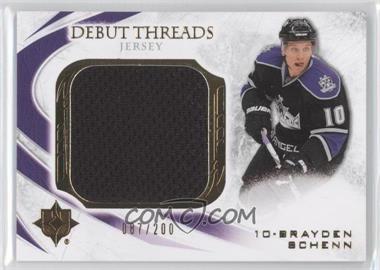 2010-11 Ultimate Collection - Debut Threads - Jersey #DT-BS - Brayden Schenn /200