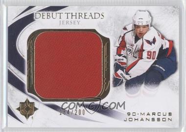 2010-11 Ultimate Collection - Debut Threads - Jersey #DT-MJ - Marcus Johansson /200