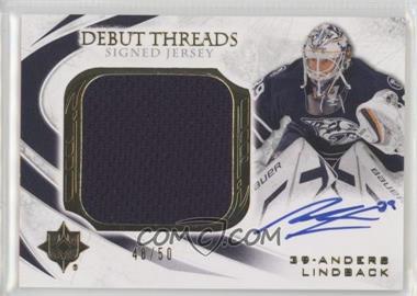 2010-11 Ultimate Collection - Debut Threads - Signed Jersey #SDT-AL - Anders Lindback /50