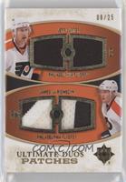 Jeff Carter, James van Riemsdyk #/25