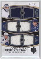 Jean-Sebastien Giguere, Dion Phaneuf, Phil Kessel #/25