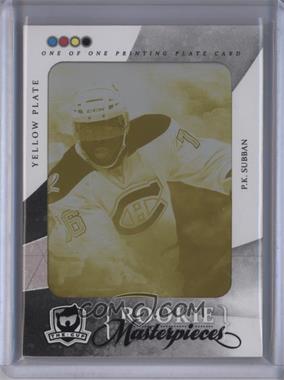2010-11 Upper Deck Artifacts - [Base] - The Cup Masterpieces Printing Plate Yellow Framed #ART-106 - Rookie - P.K. Subban /1