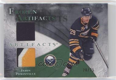 2010-11 Upper Deck Artifacts - Frozen Artifacts Jersey - Emerald Jersey/Patch #FA-JP - Jason Pominville /25