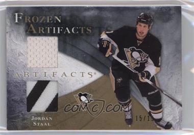 2010-11 Upper Deck Artifacts - Frozen Artifacts Jersey - Gold Jersey/Patch #FA-JO - Jordan Staal /15