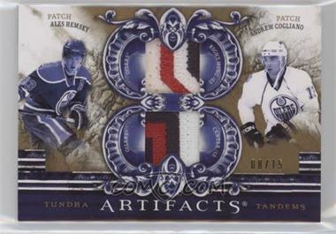 2010-11 Upper Deck Artifacts - Tundra Tandems Dual Jerseys - Gold Patches #TT2-OIL - Ales Hemsky, Andrew Cogliano /15