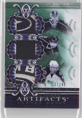 2010-11 Upper Deck Artifacts - Tundra Trios Jerseys - Emerald Patches #TT3-JCKT - Steve Mason, Derick Brassard, Jakub Voracek /40