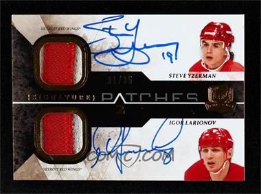 2010-11 Upper Deck The Cup - Dual Signature Patches #SP2-YL - Steve Yzerman, Igor Larionov /35