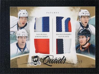 2010-11 Upper Deck The Cup - Quads Jerseys - Patches #C4-OILER - Taylor Hall, Magnus Paajarvi, Jordan Eberle, Alex Plante /5