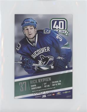 2010-11 Vancouver Canucks Canucks Kids Team Issue - [Base] #_RIRY - Rick Rypien