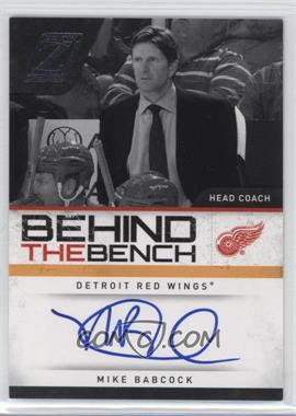 2010-11 Zenith - Behind the Bench Autographs #2 - Mike Babcock /199