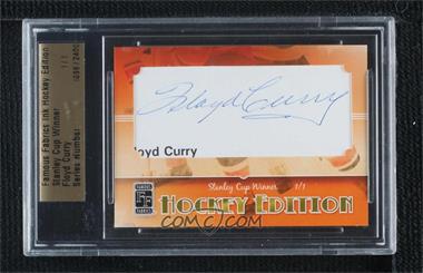 2010 Famous Fabrics Ink Hockey Edition - [Base] #1096 - Stanley Cup Winner - Floyd Curry /1 [Uncirculated]