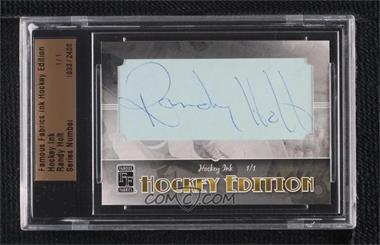 2010 Famous Fabrics Ink Hockey Edition - [Base] #1833 - Hockey Ink - Randy Holt /1 [Uncirculated]