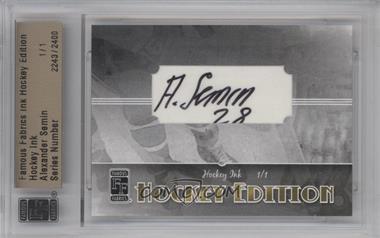 2010 Famous Fabrics Ink Hockey Edition - [Base] #2243 - Hockey Ink - Alexander Semin /1 [Cut Signature]