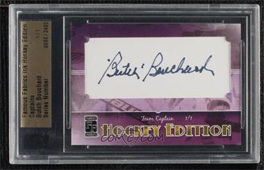 2010 Famous Fabrics Ink Hockey Edition - [Base] #96 - Team Captain - Butch Bouchard /1 [Cut Signature]