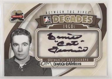 2011-12 In the Game Between the Pipes - Authentic Goaliegraph #A-EF - Decades 1950s - Emile Francis