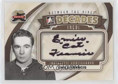 2011-12 In the Game Between the Pipes - Authentic Goaliegraph #A-EF - Decades 1950s - Emile Francis