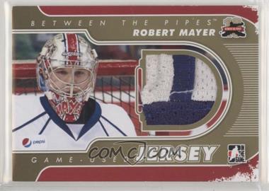 2011-12 In the Game Between the Pipes - Game-Used - Gold Jersey #M-42 - Robert Mayer /10 [Noted]