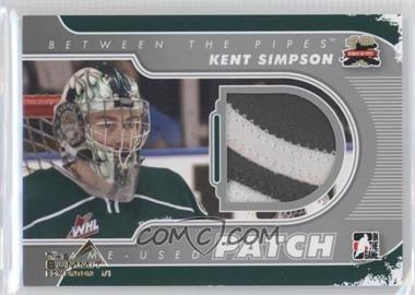 2011-12 In the Game Between the Pipes - Game-Used - Silver Patch The Summit Edmonton #M-05 - Kent Simpson /1