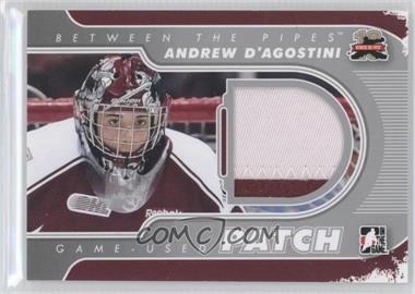 2011-12 In the Game Between the Pipes - Game-Used - Silver Patch #M-52 - Andrew D'Agostini /19
