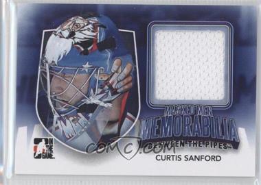 2011-12 In the Game Between the Pipes - Masked Men Memorabilia #MMM-40 - Curtis Sanford /10