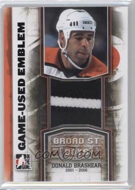 2011-12 In the Game Broad Street Boys Series - Game-Used Memorabilia - Black Emblem #M-05 - Donald Brashear