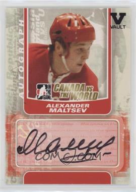 2011-12 In the Game Canada VS the World - Autographs - ITG Vault Black #A-AMA - Alexander Maltsev