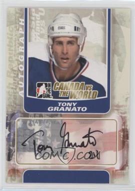 2011-12 In the Game Canada VS the World - Autographs #A-TG - Tony Granato