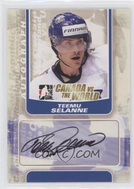 2011-12 In the Game Canada VS the World - Autographs #A-TS - Teemu Selanne