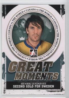 2011-12 In the Game Canada VS the World - Great Moments #GM-14 - Henrik Lundqvist