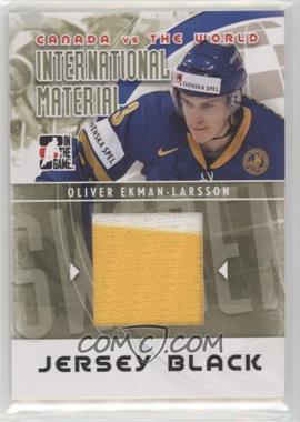 2011-12 In the Game Canada VS the World - International Material - Black Jersey #IMM-18 - Oliver Ekman-Larsson