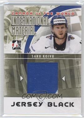 2011-12 In the Game Canada VS the World - International Material - Black Jersey #IMM-22 - Saku Koivu