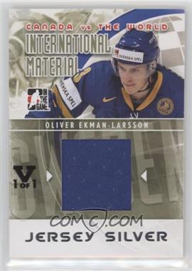 2011-12 In the Game Canada VS the World - International Material - Silver Jersey ITG Vault Sapphire #IMM-18 - Oliver Ekman-Larsson /1