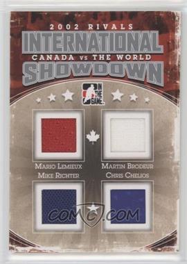 2011-12 In the Game Canada VS the World - International Showdown Rivals - Silver #ISR-10 - Mario Lemieux, Martin Brodeur, Mike Richter, Chris Chelios